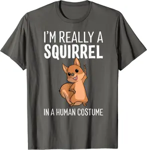 I'm Really A Squirrel In A Human Costume Halloween T-Shirt - Hannahstei Shop 38B07V2LFJ7S