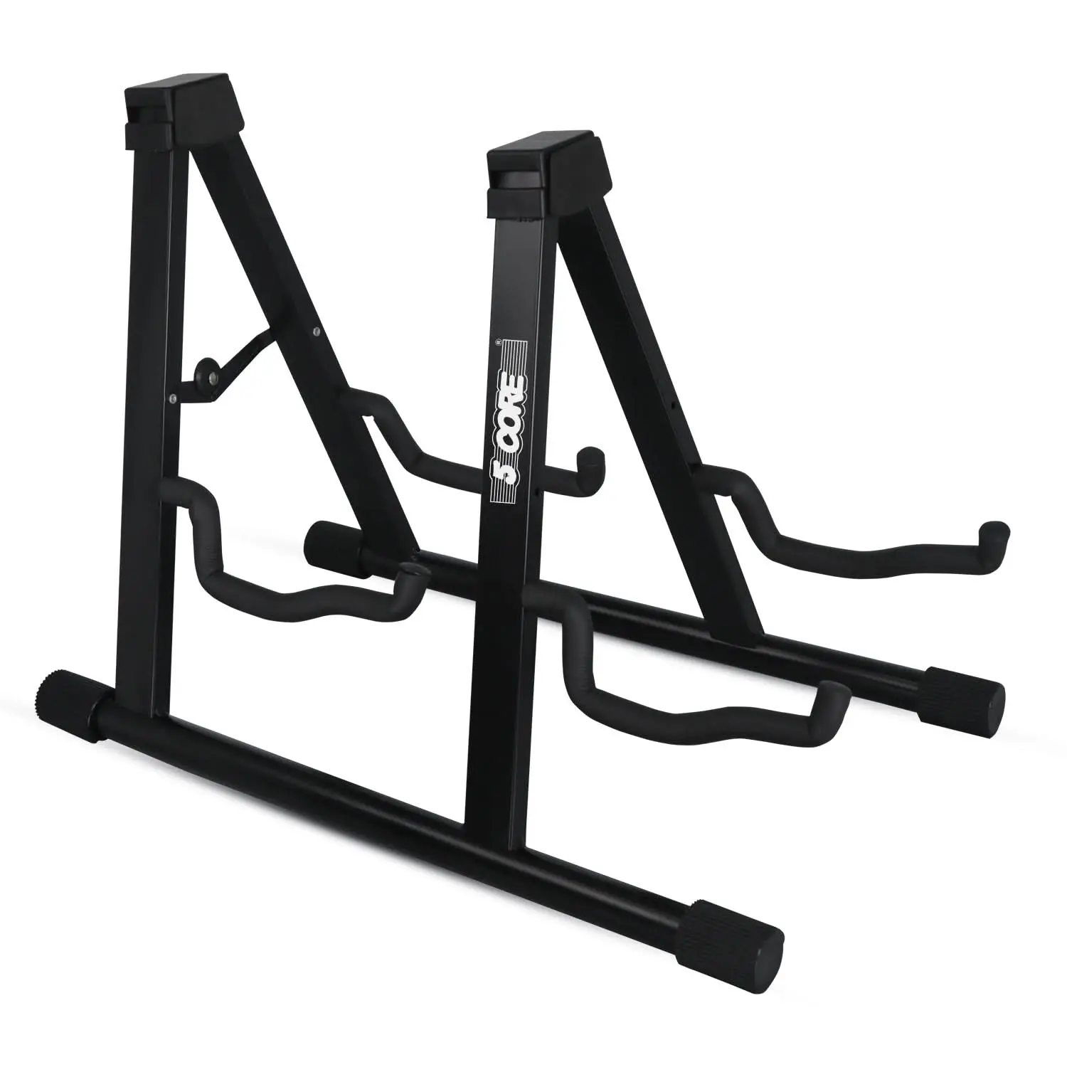 5 Core Double Guitar Stand A Frame Shape w Foam Arms Supports Acoustic Electric Bass Ukulele Banjo