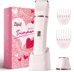 Risina Bikini Trimmer for Women Painless Razors for Silk Skin,Cordless Body Shaver with Ceramic Blade, Replaceable Lady Razor, IPX7 Waterproof & Easy Cleaning, Birthday Gifts for Women