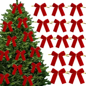 Velvet Evergreen™ Luxe Mini Bow Ornament Set (12/24 pcs) Velvet Evergreen™ Luxe Mini Bow Ornament Set (12/24 pcs)