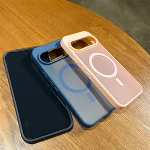 For Magsafe Translucent Matte Magnetic Case For Google Pixel 10 9 Pro XL 10 9 Pro 10A 9A Wireless Charge Candy Color Slim Cover