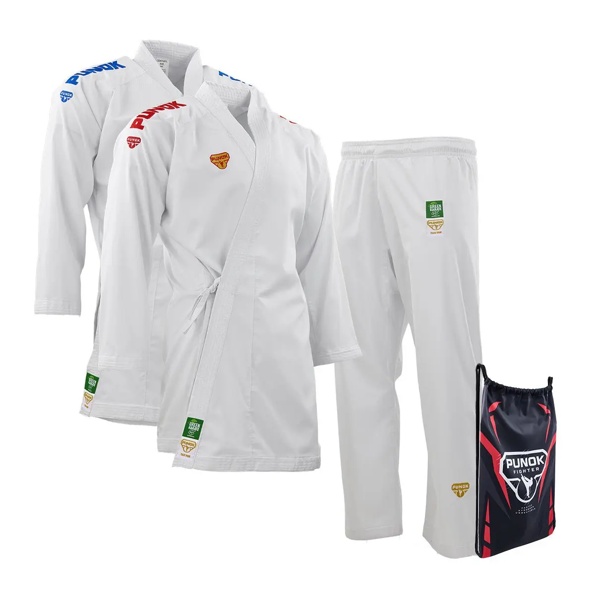 Punok Takyon Kumite Gi Set, Breathable Athletic Top, Tracksuit Sets, Professional Training Jersey for Martial Arts Sports, Athletic Bottoms, 2-Piece Martial Arts, Activewear Set Martial Arts