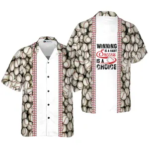 Winning Is A Habit Success Is A Choice Hawaiian Shirt, Short Sleeve Casual Button Down Shirts Summer Beach Shirt, Tropical Floral Shirt