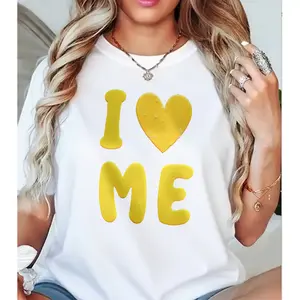 I Love Me Graphic Tee, Self-Love Statement Design, Confidence Boost Casual Top