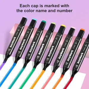 80 Alcohol Markers with Anti-Dry Technology - Dual Tip Design for Long Lasting Performance in Drawing Projects