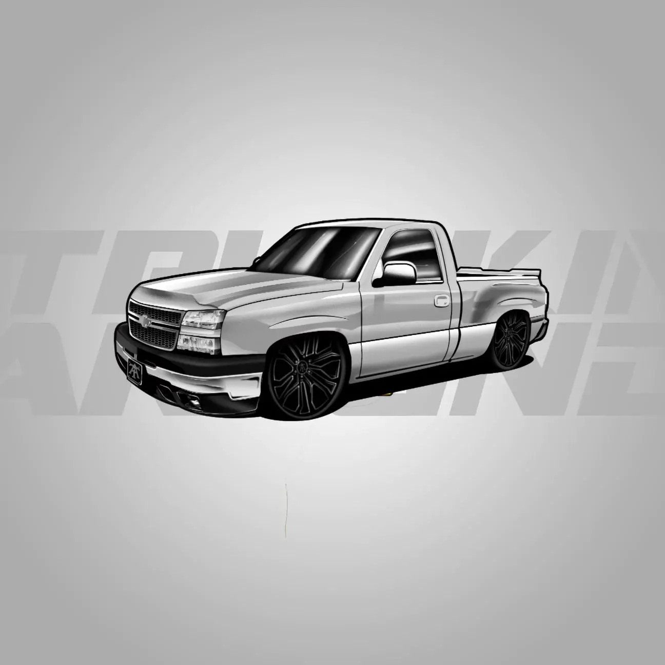 2002 CHEVY SILVERADO Stepside 4 in. Sticker for Personalized Touch