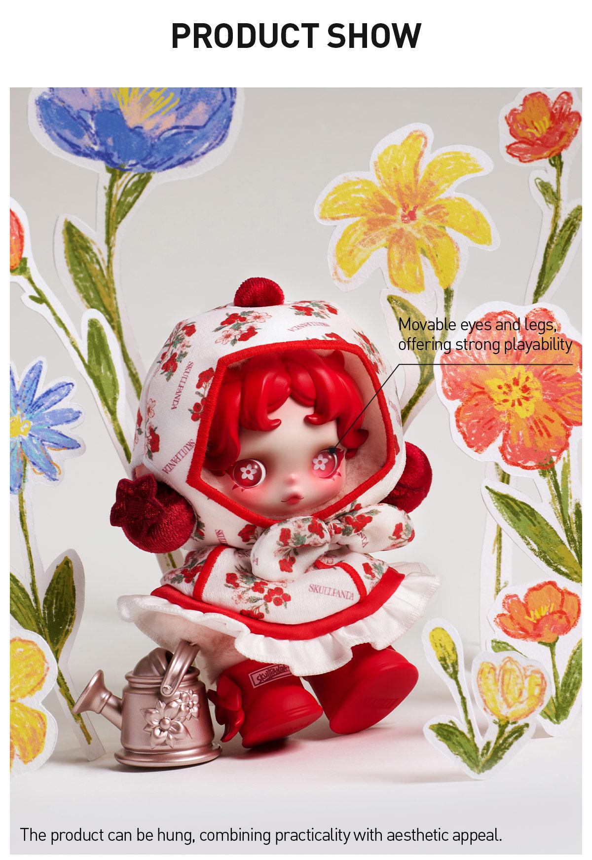 POP MART SKULLPANDA Amid Flowers Plush Doll Pendant