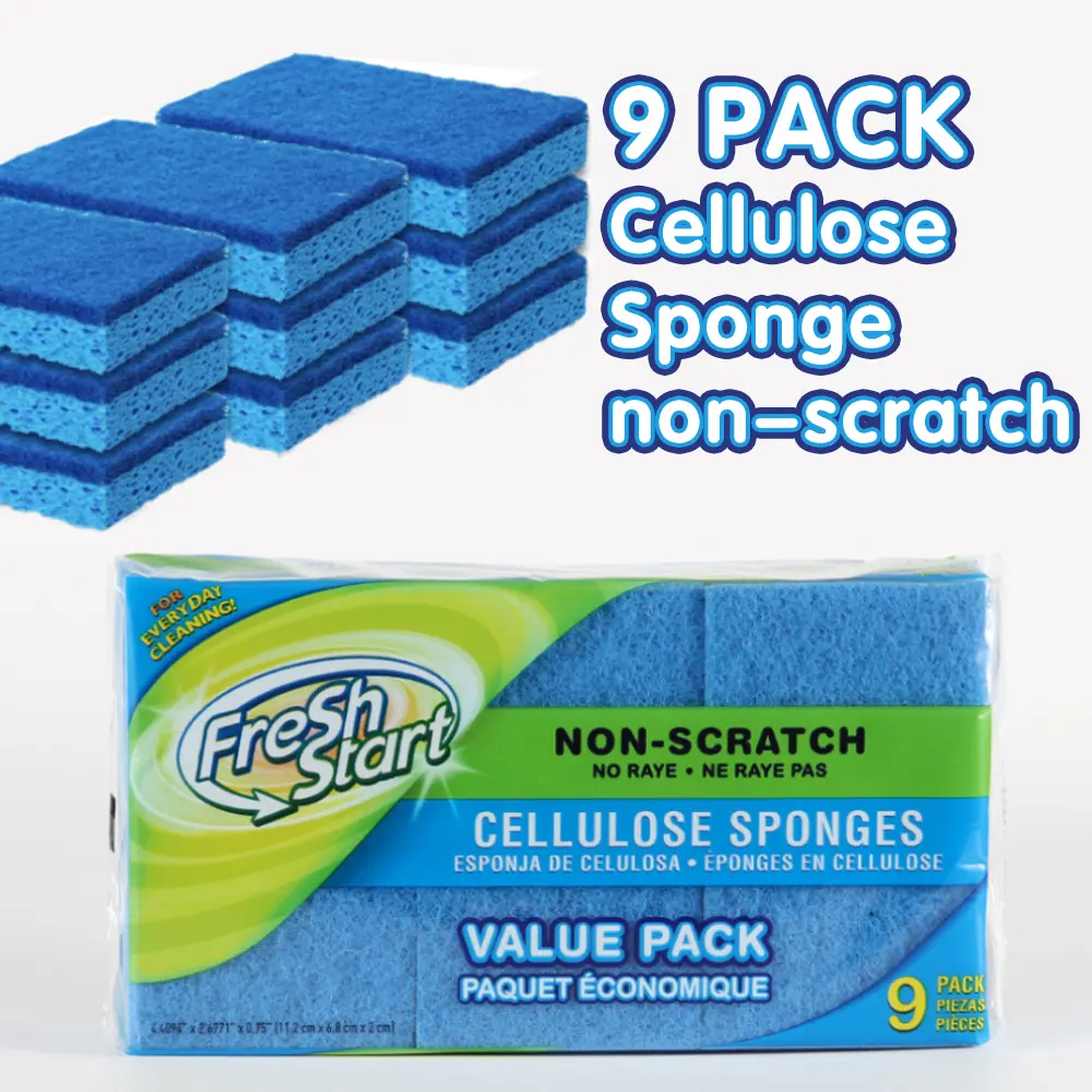 9 PACK Cellulose Sponge，XWD