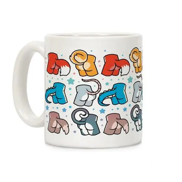Assorted Furry Butts Ceramic Coffee Mug – Humorous and Playful Drinkware, Durable and Washable, Perfect for Coffee, Tea, or Hot Chocolate, Ideal for Daily Use or Gifting
