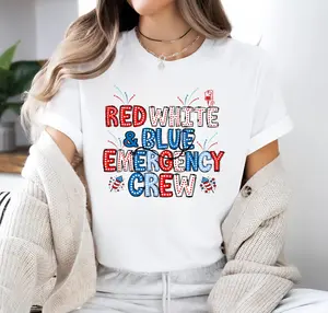 ED Nurse 4th of July T-Shirt, Patriotic ER Nurse Holiday Tee, Emergency Department Labor Day Shirt, Emergency Memorial Day Nurse Top, USA Medical Professional Apparel, Red White & Blue Nurse Life Tee, Soft Cotton ED Nurse Pride Shirt