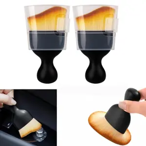 2PCS Car Interior Detailing Brush Set, Car Detailing Tools – Auto Dusting Brushes with Soft Bristles, suitable for Dashboard, Interior & Leather surfaces, gentle on car parts, removes dust, brushes for home/garage use, keeping vehicles clean