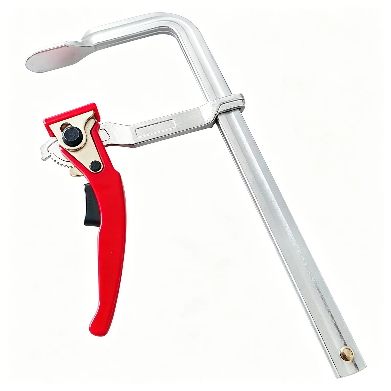 Heavy-Duty Quick Ratchet F-Clamp, 12" Quick Release Bar Clamp for Woodworking Tool Fixture, Strong F-Clamps Quick Mold Tightener, All-Steel Forged Provides 1000 lbs of Clamping Force.