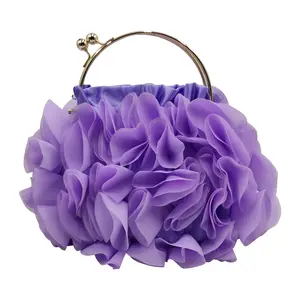 LAKSMI Women Floral Evening Bag,Elegant Flower design Clutch bag,Fashion Chain Strap Crossbody Bag for Banquet & Wedding Partyprom unique bags