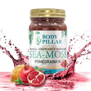 Body Pillar – 16oz Pomegranate Sea Moss Gel | Organic, Antioxidant-Rich, Heart Health, Skin Support, Immune Boost, Fitness & Dietary Supplement