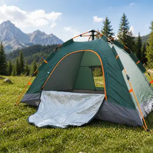 Quick Setup Outdoor Tent - Suitable for 1-2 Or 2-3 People, All-Weather Tent with Enhanced Double Door Ventilation, Lightweight And Wind Resistant Tent Ideal for Camping, Hiking, And Outdoor Gear