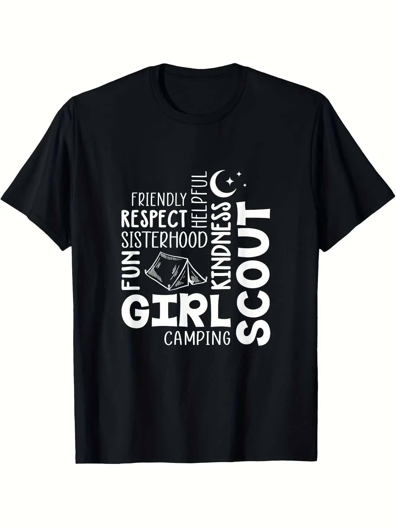 Girls Scout Camping Adventure Scout Troop Cookie Dealer T Shirt 180Gsame Style for Men And Women  Summer Short-Sleeved Printed T-Shirt Pure 220G