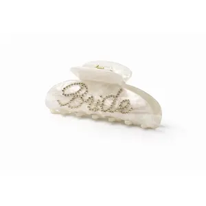 Bride Hair Claw Clip with Sparkling Design – Elegant Bridal Hair Accessory for Wedding, Bachelorette Party, Bridal Shower, Engagement & Honeymoon Gift