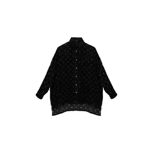 Velvet Monogram Cross Black Mahal Kita Shirt "Black" CHRM0451