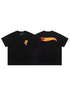 2026 Summer New Men's Top SynaWord Letter Printed Round Neck Short Sleeve High Street Fashion Retro Couple T-shirt Men's and Women's Breathable Top Soft and Skin friendly Suitable for All Seasons