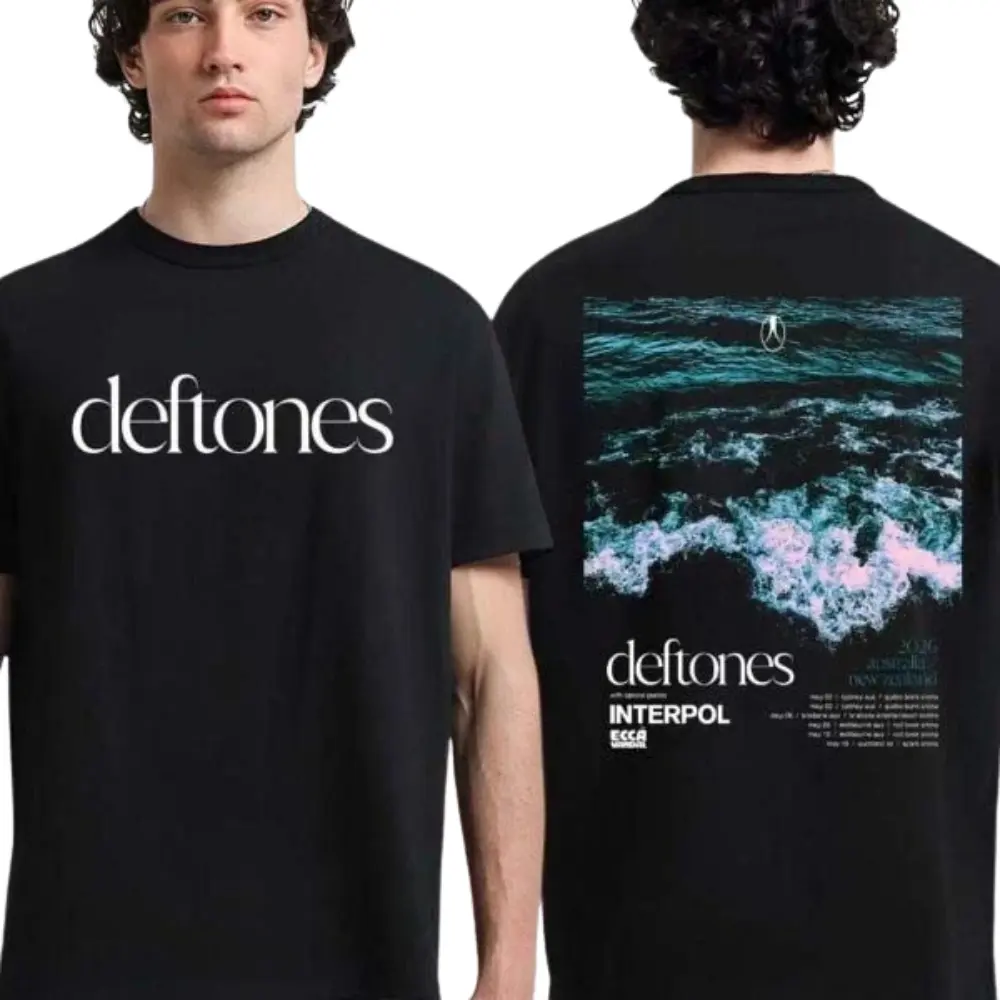 Deftones 2026 Australia NZ Tour T-Shirt Two-Sided Unisex, Perfect