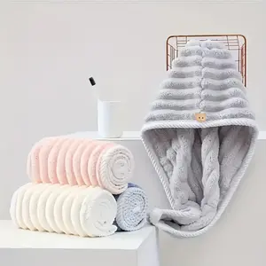 3 Pcs Premium Quick-Drying Microfiber Hair Towel Wrap, Super Absorbent, Soft & Comfortable, Ideal for Frizzy Hair, Lightweight Bathroom & Home Essential, Microfiber Towels