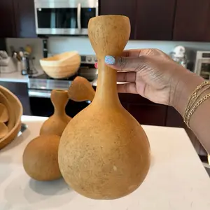Versatile Handcrafted Gourd Décor – Perfect for Drinks and Display!