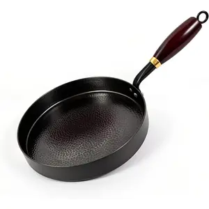 10" Pre-Seasoned Carbon Steel Pan - , Even Heating - Works  Gas, Electric & Induction - Durable Commercial-Grade - Ready-to-Use, Easy Maintenance - Toxin-Free Cooking - Deep Pan