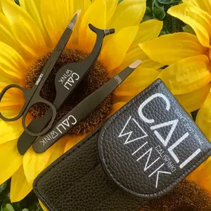 Stainless Steel Lash Applicator Set with Pouch for Women - Beauty and Personal Care