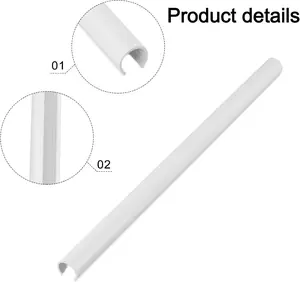 Home Improvement Radiator Pipe Cover Kit Plastic Heating System Pipe Protection Sleeves Easy Cut To Size No Pipe Removal Required 15Mm Diameter 200/300/500mm(White-300mm)