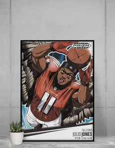 Prizm 2026 Black Manga Julio Jones 12x17 Poster Atlanta Falcons