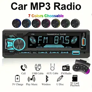 1pc Car Radio Srereo1din Wireless MP3 Player 60Wx4 FM Receiver with Remote and Steering Wheel Control AUX/USB/TF Card In Dash Kit