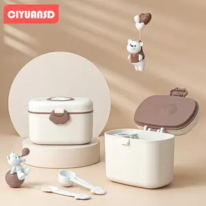 Langkes Premium Baby Formula Dispenser Portable Travel Food Storage Container with Spout Large Capacity Airtight Leakproof Multi Compartment Bento Box for Infant Milk Powder Cereal Snacks