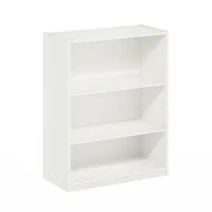 GEHRY 3-Tier Adjustable Bookshelf, 11.6x24.8x31.6 in Furniture, for Living Room, Home Office, White
