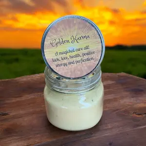 Golden Karma spell candle