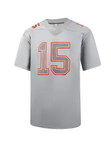 Mens Red/White/Gray Football Stitched Jerseys for Sports Fan Stylish Jersey