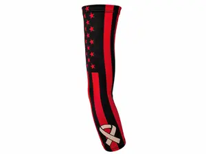Cancer Awareness USA Flag Compression Arm Sleeve - Youth & Adult Sizes, UV Protection, Sports Use