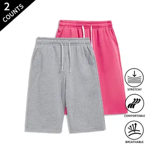 Summer wins! Men’s 2-Pack Athletic Sweat Shorts – Drawstring Elastic Waist, Breathable & Stretchable, with Pockets for Gym, Workouts, and Casual Everyday Wear