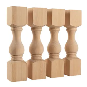 Pine Countryside Farmhouse Bench Legs - Set of 4 - Sustainably Harvested American Pine - 3.5" x 16" - Handmade in NC