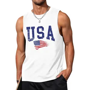American Flag Shirt for Men 4th of July Patriotic Tank Mens USA Independence Day Sleeveless Tops