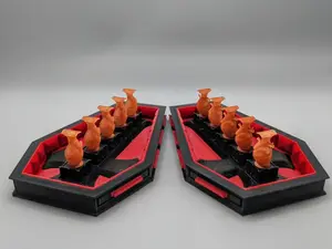 Vampire Hearts Nail Stand - [Dual Pack] (Handmade Vampire-Inspired Design with Subtle Shimmer, Durable PETG Base, Magnetic Attachment, Perfect for 10-Nail Sets, Ideal for Nail Art Enthusiasts)