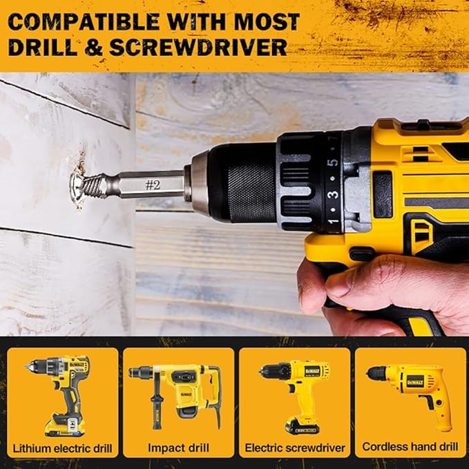 6 Pcs Damaged Screw Extractor Set, Professional Broken Bolt & Stripped Screw Remover Kit with Case, Hardened Steel Construction for DIY, Automotive, Plumbing Repair, Fits Drill & Hand Tools 6 Pcs Damaged Screw Extractor Set, Professional Broken Bolt & Stripped Screw Remover Kit with Case, Hardened Steel Construction for DIY, Automotive, Plumbing Repair, Fits Drill & Hand Tools