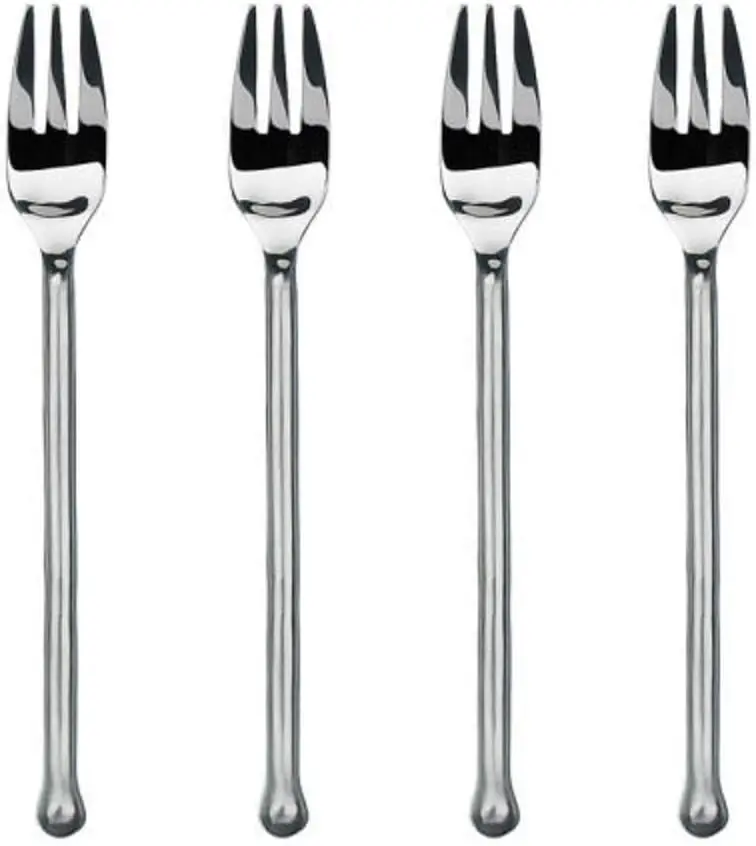 Exotique Platinum 18/10 Stainless Cocktail Fork (Set of Four)