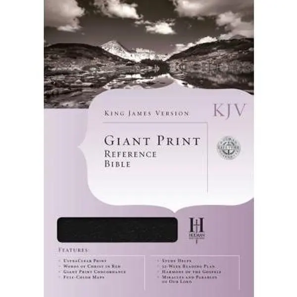 USED Book - KJV Giant Print Reference Bible, Black Genuine Leather Indexed (King James Version) (Unknown) - english