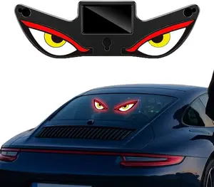 2026 New Solar Powered Eyes Car Light, Eyes Lights Dynamic Windshield Ambient Lamp with Vibration & Light Sensor for Cars/Trucks/SUVs, USB-C Rechargeable, 5 Modes (A)
