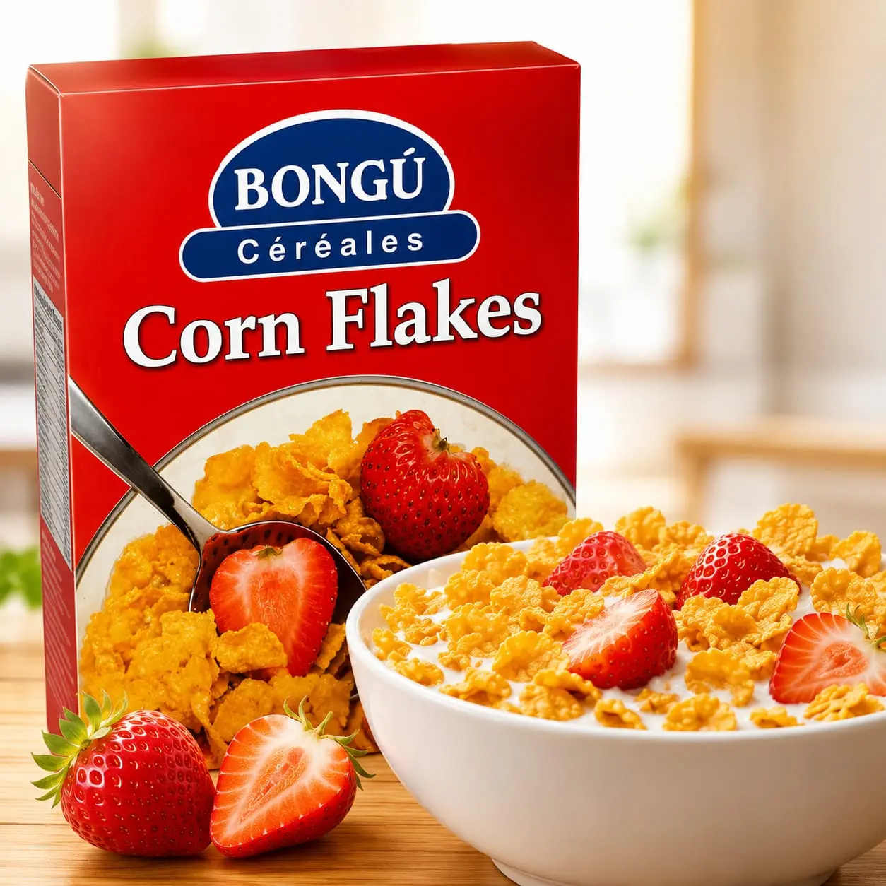 Corn Flakes Breakfast Cereal with Oatmeal, Pantry Food Staple
