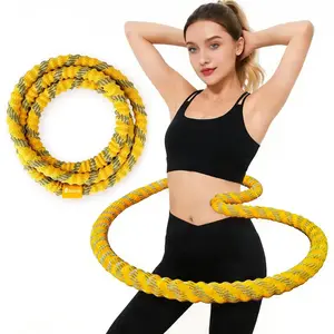 sports Spring-Loaded Weighted Hula Hoop Portable Silent Anti-Pinch Design for Core Muscle Training Compact Size Easy to Carry outdoorfun
