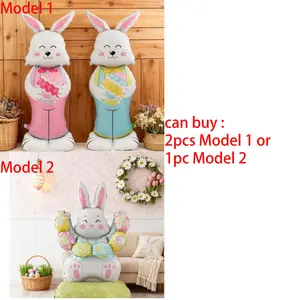 2pcs Standing Bunny Balloon Decoration, Cute Rabbit Easter Style, Perfect for Birthday and Easter Celebrations, Ideal Party Supplies Decorating, Easter party decorative balloons