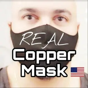 Ready to ship copper mask multilayer black adult face mask washable reusable protective made in usa mouth mask real copper infused mask soft