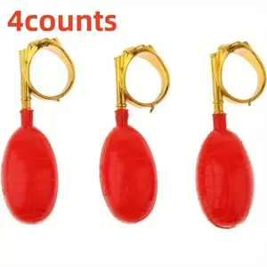 4 Fun Novelty Water Spray Rings, Gag Prank Accessories for April Fools' Day, Party Supplies, Halloween, Christmas, Holiday Events