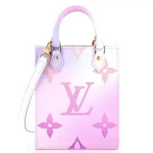 Pre-owned Louis Vuitton material Messenger Bags Petit Sac Plat Bag Spring in the City Monogram Giant Canvas by Rebag